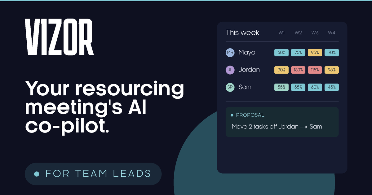 Vizor, a capacity planning tool for design teams